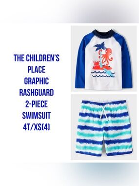 The Children's Place Two-Piece Swimsuit Set, 4T / XS (4)